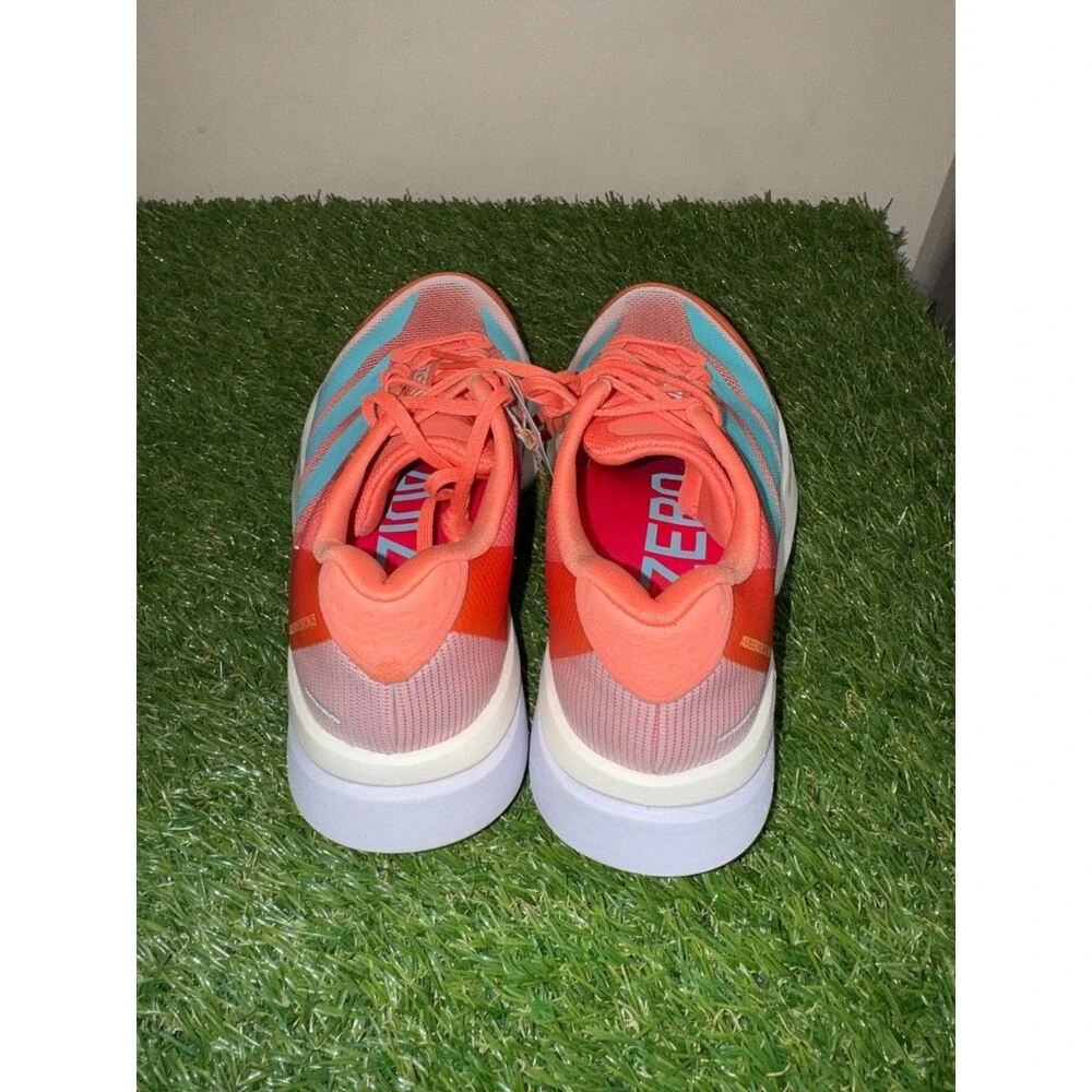 Women Size 7.5 adidas Adizero Boston 13 Semi Coral Aqua Running Shoes JS4954 NEW